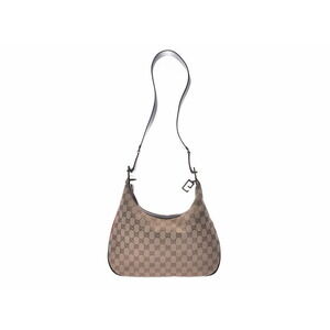 Gucci hobo bag beige brown GG dark brown leather
